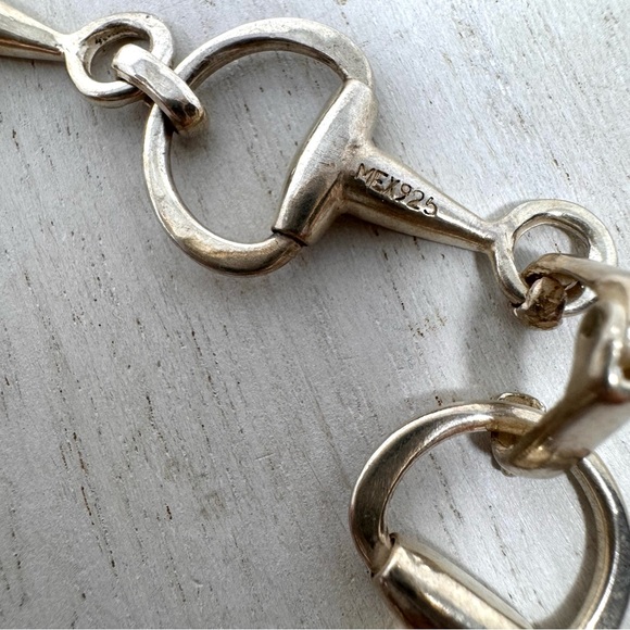 Sterling silver horsebit bracelet, made in Mexico, vintage - Picture 7 of 9
